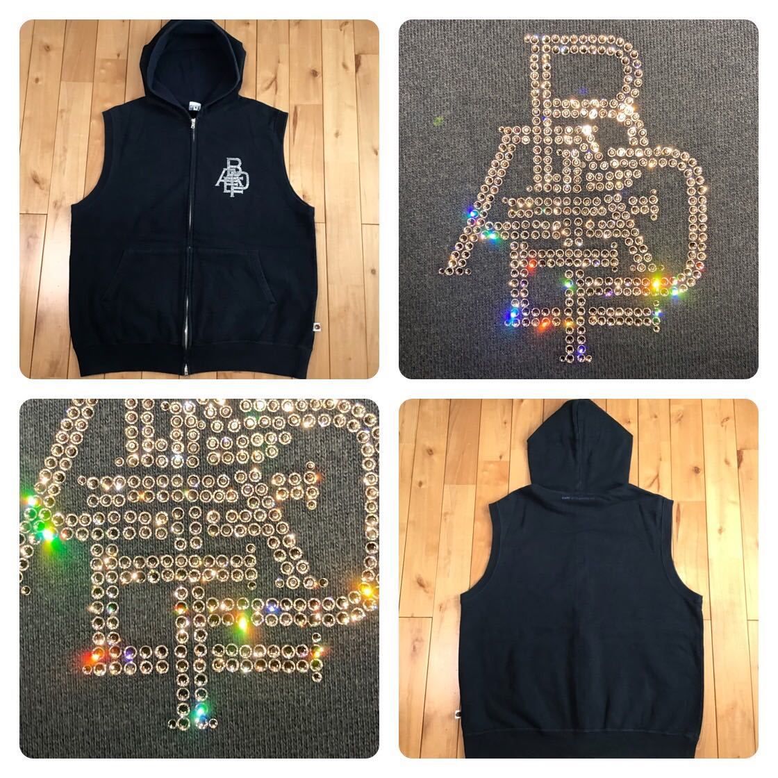 スワロフスキー BAPE LOGO パーカー ベスト a bathing ape