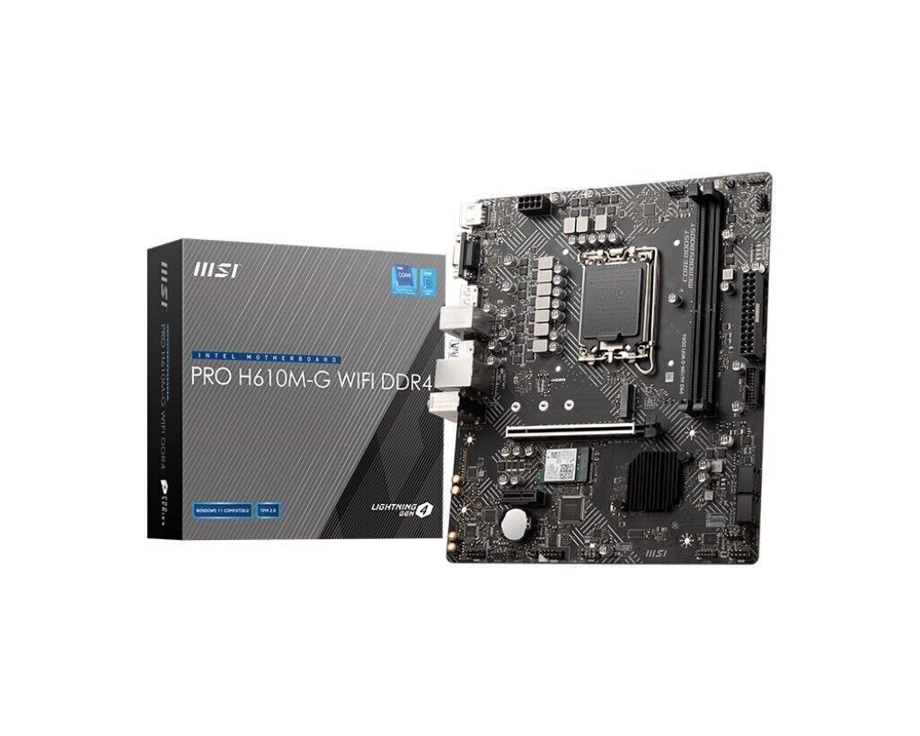 MSI PROH610MGD4WIFI マザーボード PRO H610M-G WIFI DDR4 H610 Socket1700 Max64GB