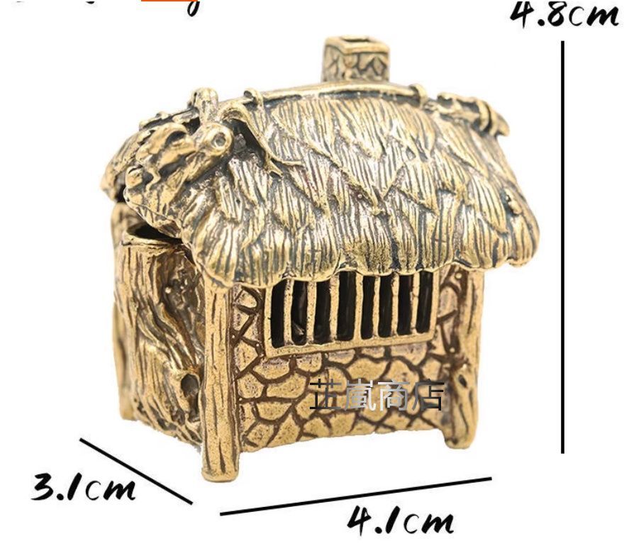銅製 香炉 茅屋香炉 茶道薫製香炉 香道具 装飾品 工芸品 置物