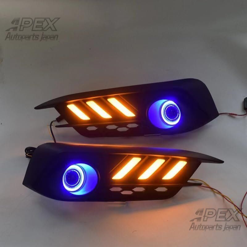 ホンダ CIVIC シビック FCシビック LED イカリング プロジェクター ディライト LEDウィンカー フォグランプカバー一体型ZYL878