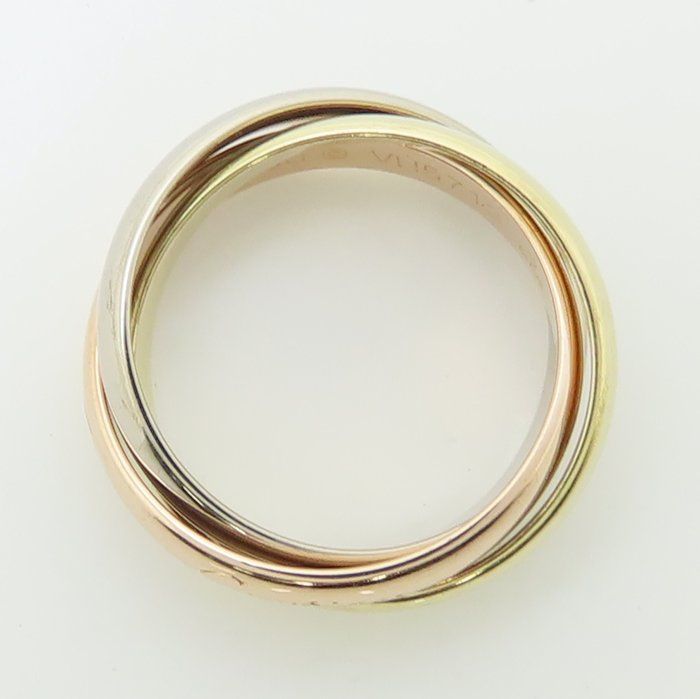 CARTIER カルティエ トリニティ リング 指輪 #50 9.5号 3連 K18スリー  