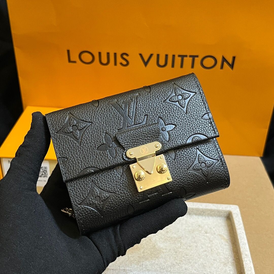 ◇ルイヴィトン◇アンプラント/ポルトフォイユ/メティス/コンパクト/三つ折り財布 ルイヴィトンM80880 ポルトフォイユ・メティス コンパクト折り財布ブラック