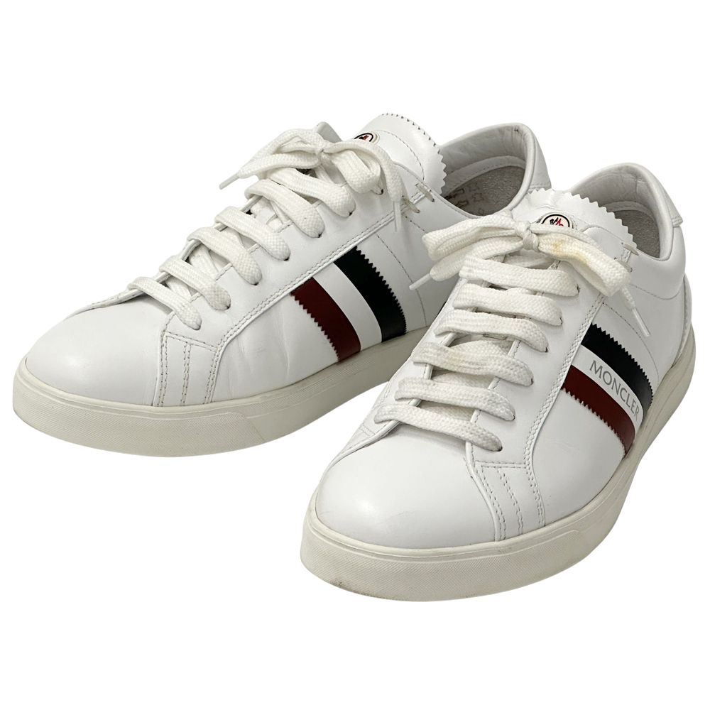 MONCLER　ホワイトレザー ローカットサイズ40(26㎝～26.5㎝) 楽天市場】モンクレール MONCLER ローカットスニーカー 39
