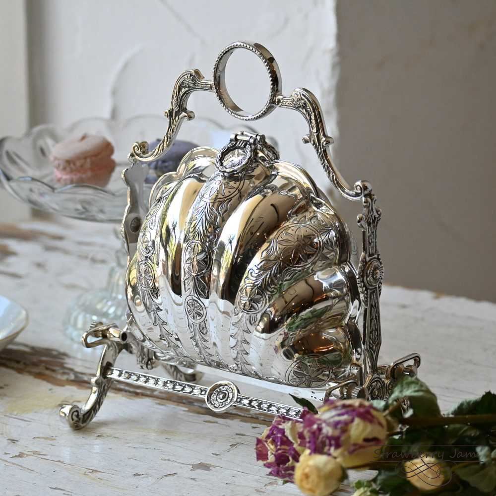 IKI-573 英国アンティーク ビクトリアン シルバーP ビスケット