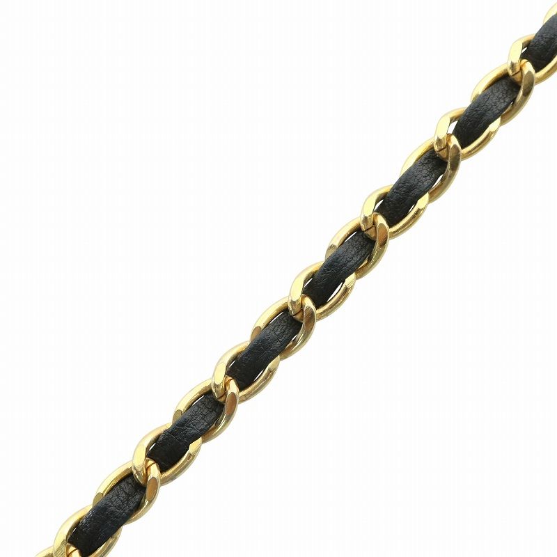 CHANEL 黒と金のベルト ベルト - ラムスキン、カーフスキン & メタル、ブラック