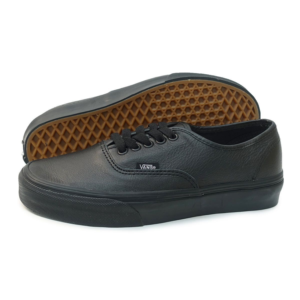 VANS】AUTHENTIC LEATHER BLACK オーセンティック - スニーカー