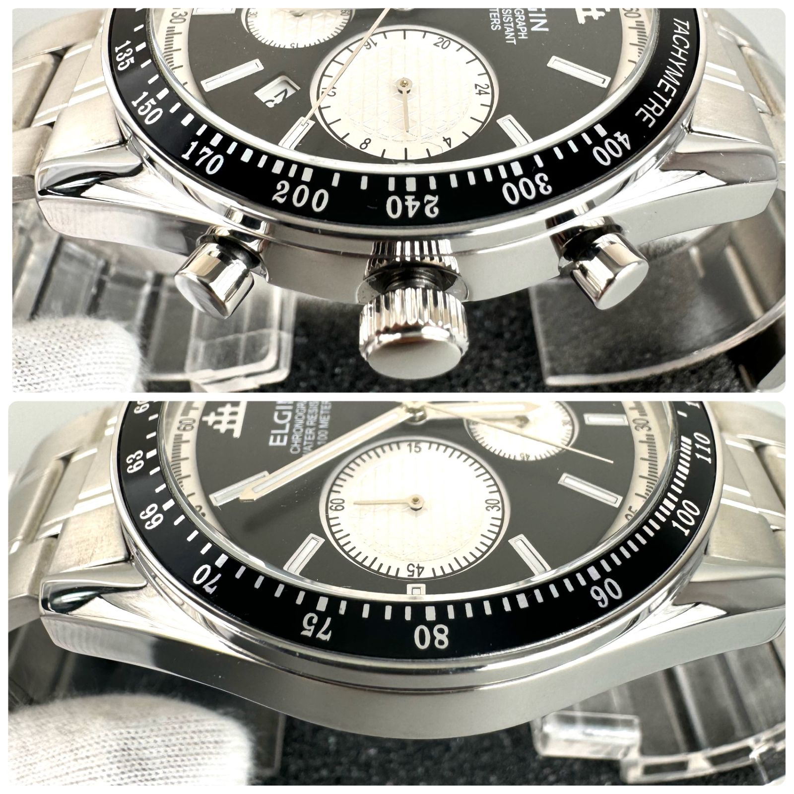 エルジン クロノグラフ200M防水腕時計｜FK1420S-B | 腕時計のELGIN 