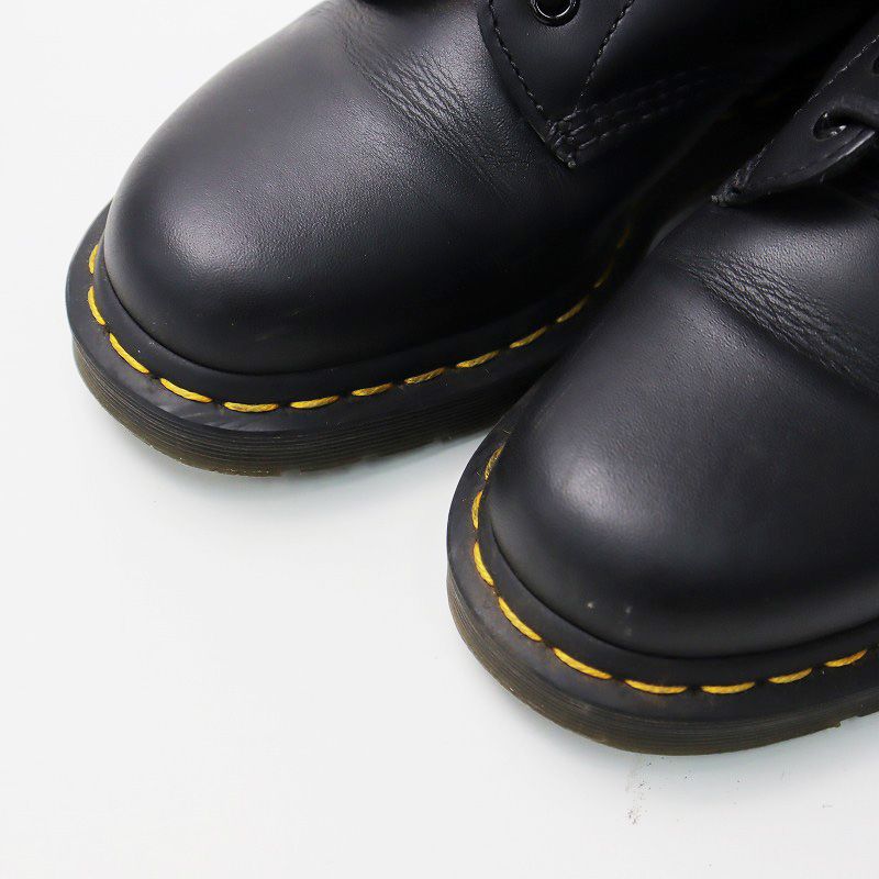 コラボ 定価5.7万 ワイズ × ドクターマーチン Y's × Dr.Martens 10EYE BOOT ジップ 10ホールブーツ 6/ブラック 23cm【2400013845267】