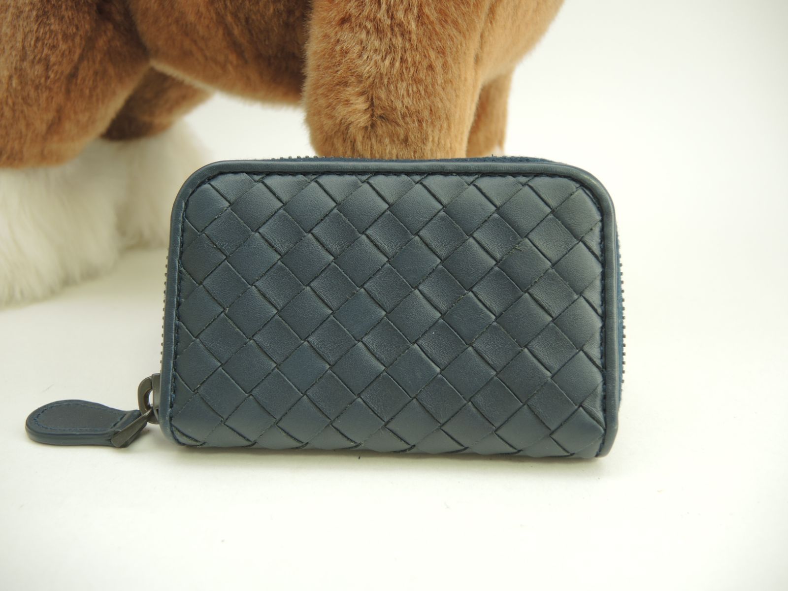 ボッテガヴェネタ コインケース イントレチャート レザー紺 小銭入