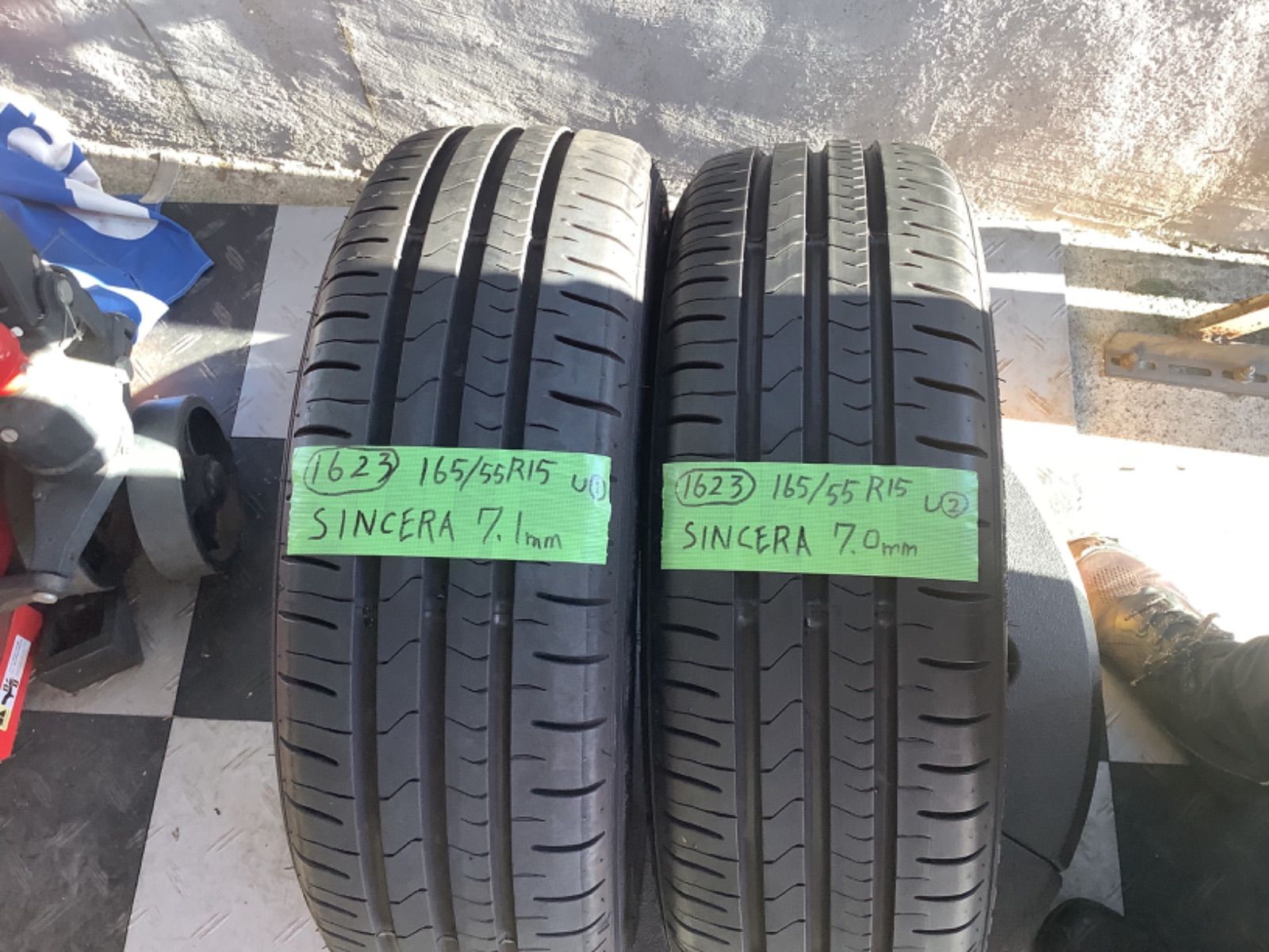 ［送料込み］165/55R15 FALKEN SINCERA SN832i ファルケン シンセラ　中古タイヤ2本セット