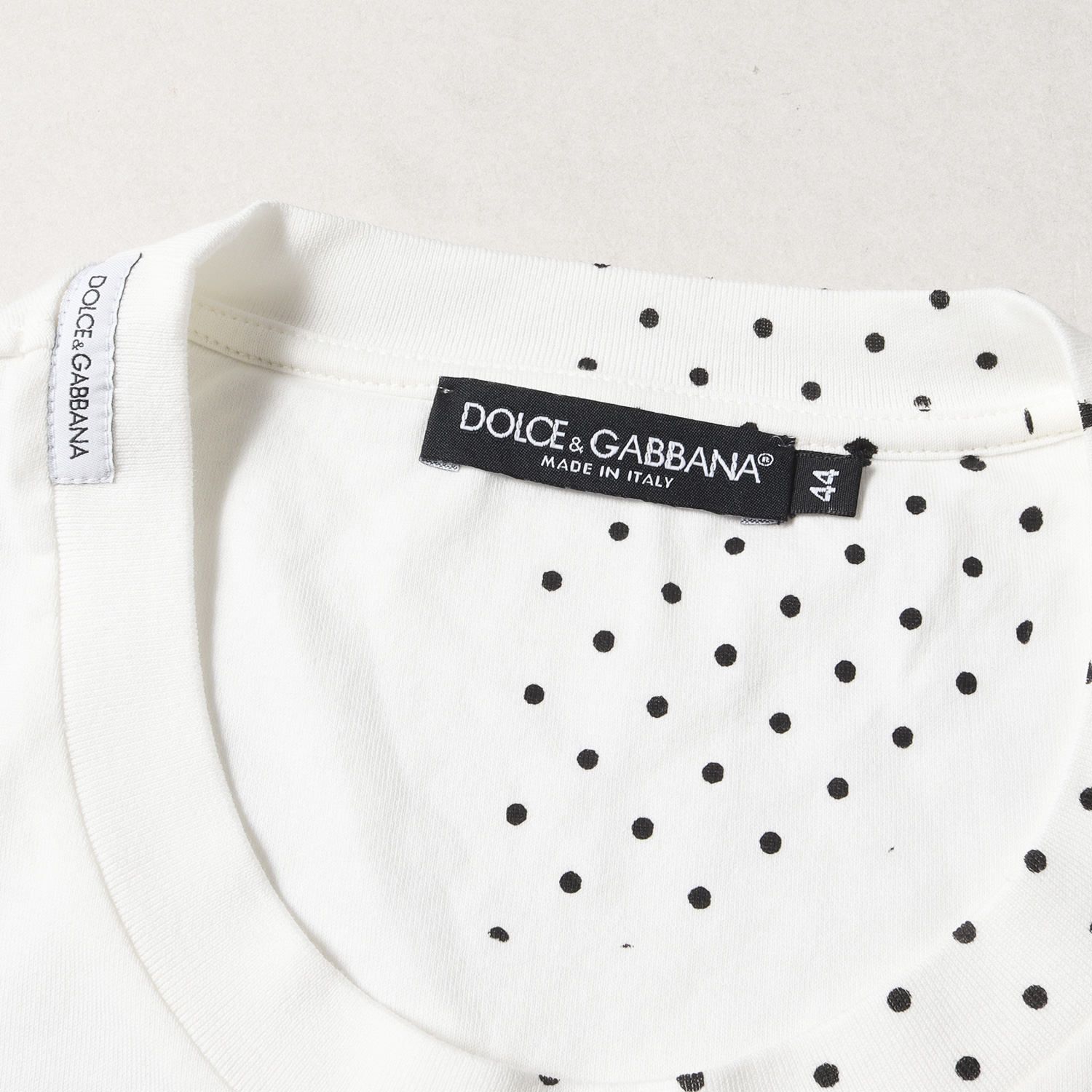 DOLCE & GABBANA ドットストライプ Tシャツ 44 美品 DOLCE&GABBANA ドルチェ&ガッバーナ Tシャツ サイズ:44 / 23SS DG