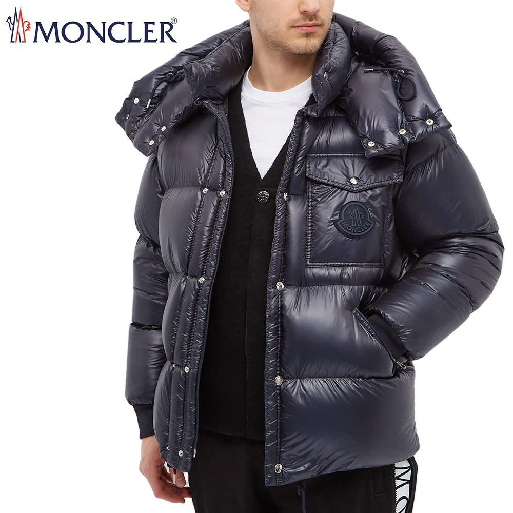 MONCLER LAMENTIN 1A00161 ダウンジャケット ネイビー - メルカリ