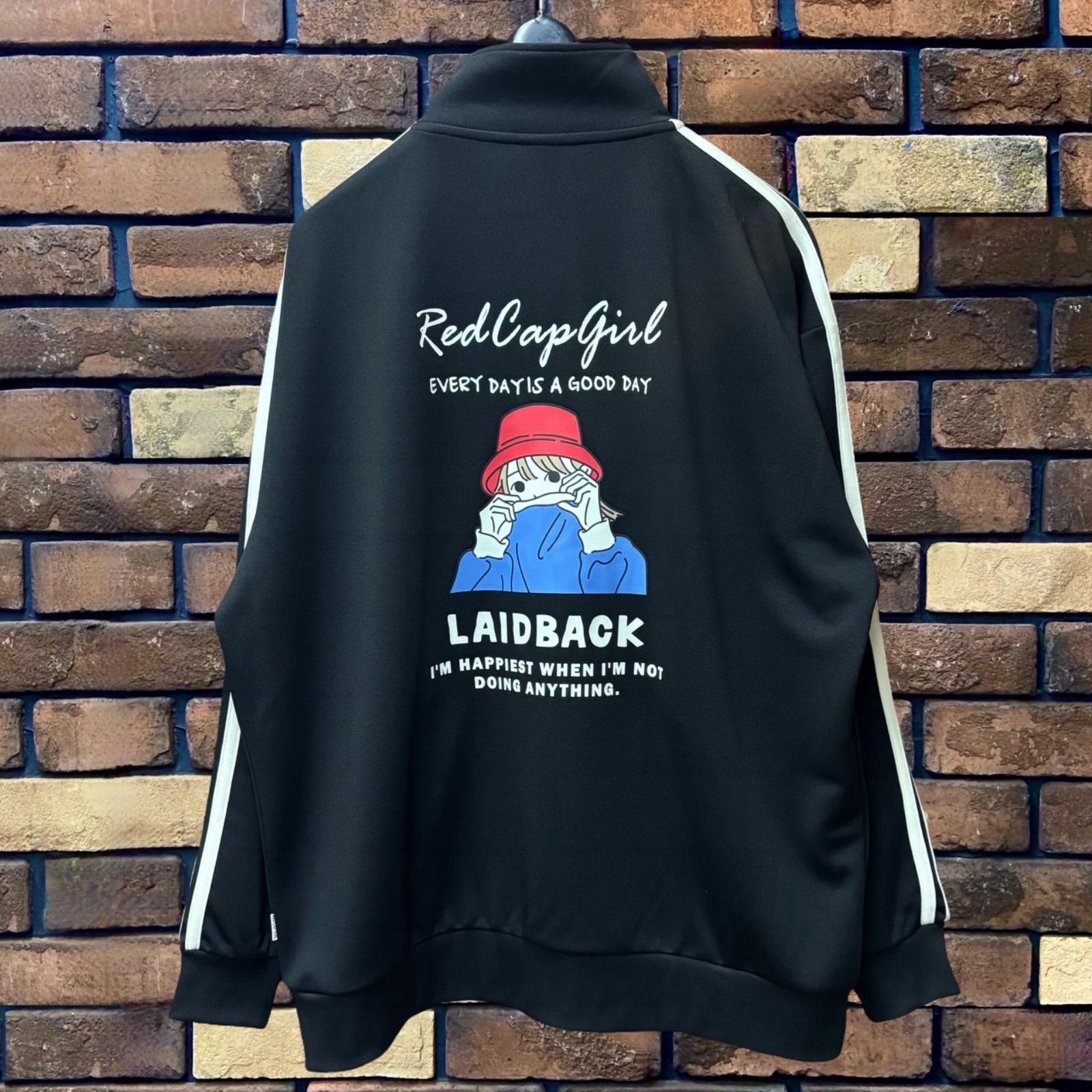 【専用】ロードランナー ジャケット Mサイズ　刺繍　レッドキャップ　ブラック 専用】ロードランナー ジャケット Mサイズ 刺繍 レッドキャップ