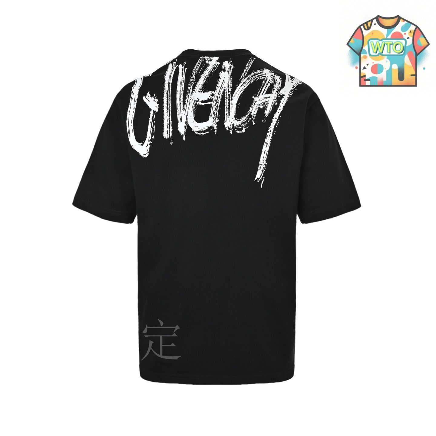今日WTO】GIVENCHY ドローン文字刺繍ロゴ T シャツ-QQ79-QF93