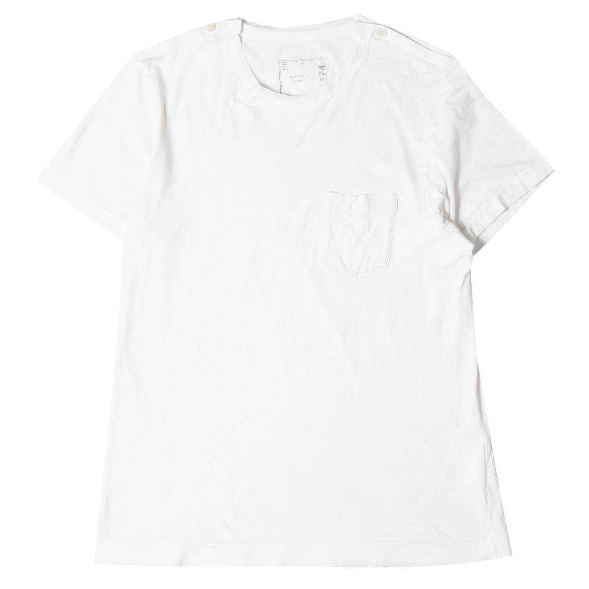 Sacai サカイ Tシャツ サイズ:1 ポケット付き ショルダーボタン クルー