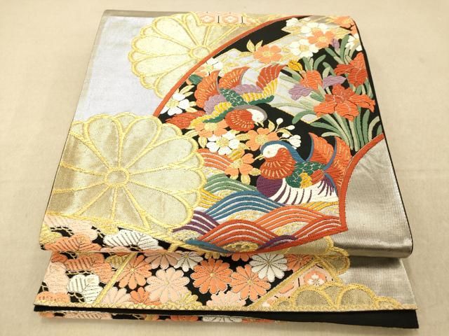 平和屋2□極上 東京友禅 菅有鬼一 九寸名古屋帯 楓 