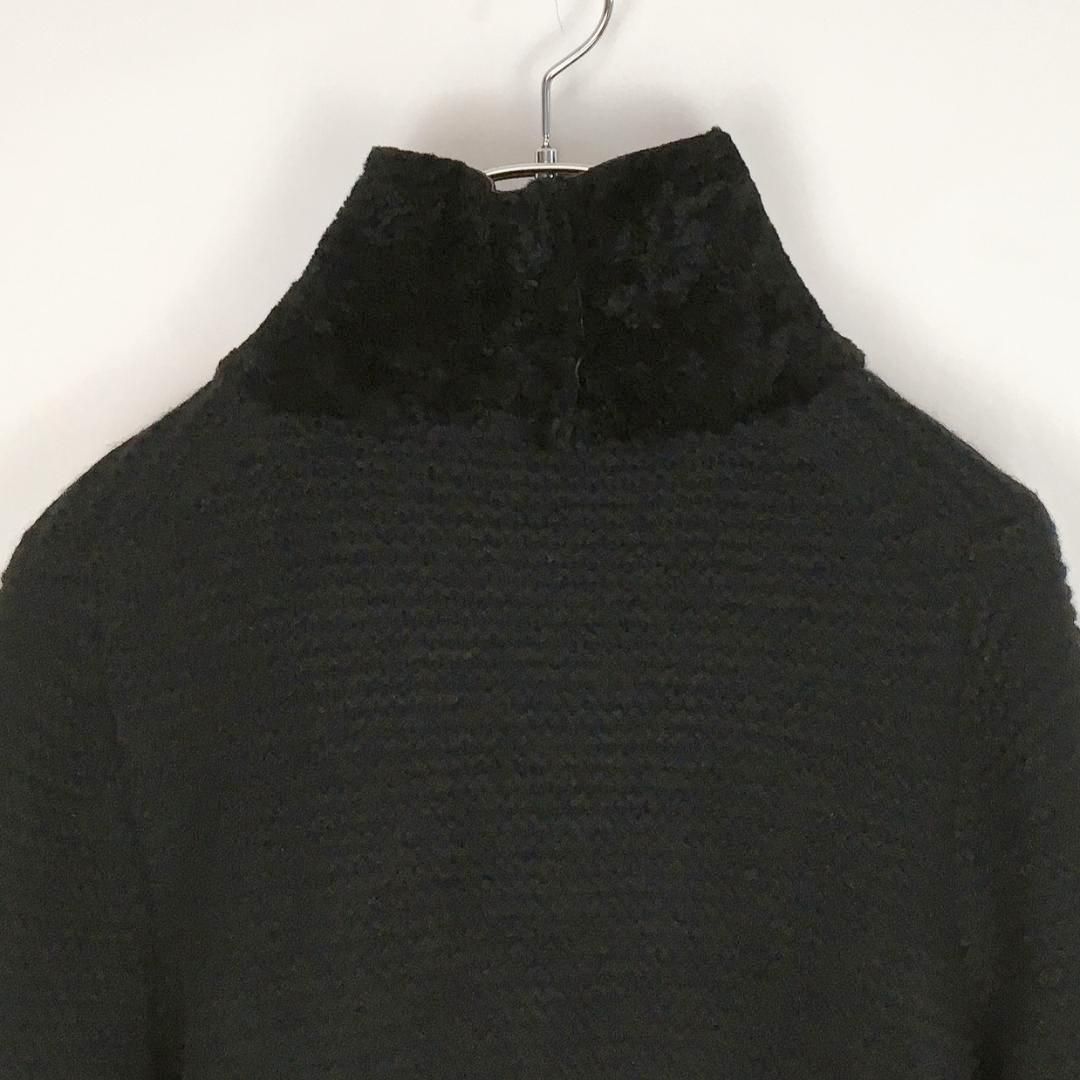 【新品タグ付き】 ヨシエイナバ カシミヤ混ウール ニットロングコート 黒 新品タグ付き】 ヨシエイナバ カシミヤ混ウール ニットロング