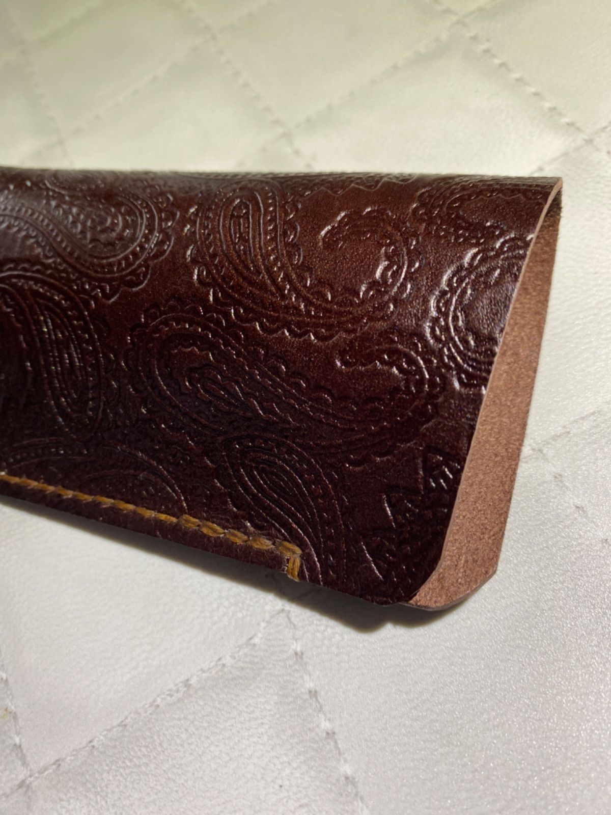 TBGCペイズリー メガネケース レザークラフト TBGCペイズリー メガネ