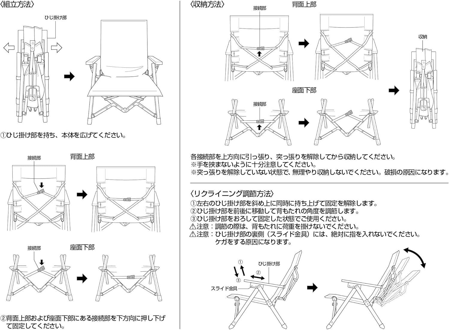 収納バッグ付き 背面ポケット付き