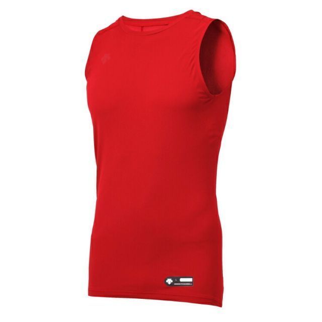 DESCENTE デサント 丸首ノースリーブアンダーシャツ レッド Sサイズ STD-726B RED | スポーツ スポーツ用品 野球 ベースボール ベースボールウェア トレーニングウェア インナー 丸首 ノースリーブ