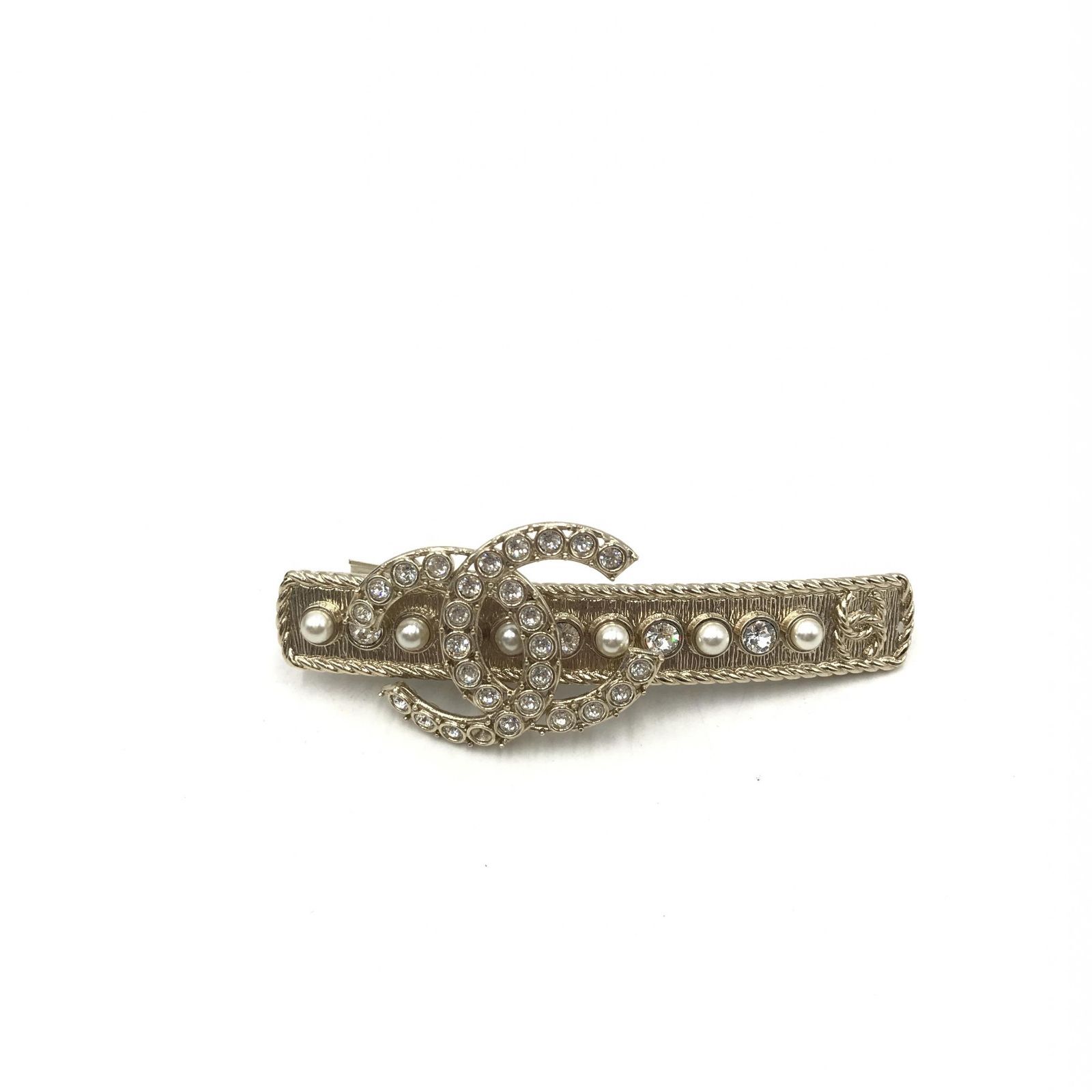 CHANEL シャネル ココマーク パールヘアピン シルバー 箱付き 刻印B22C