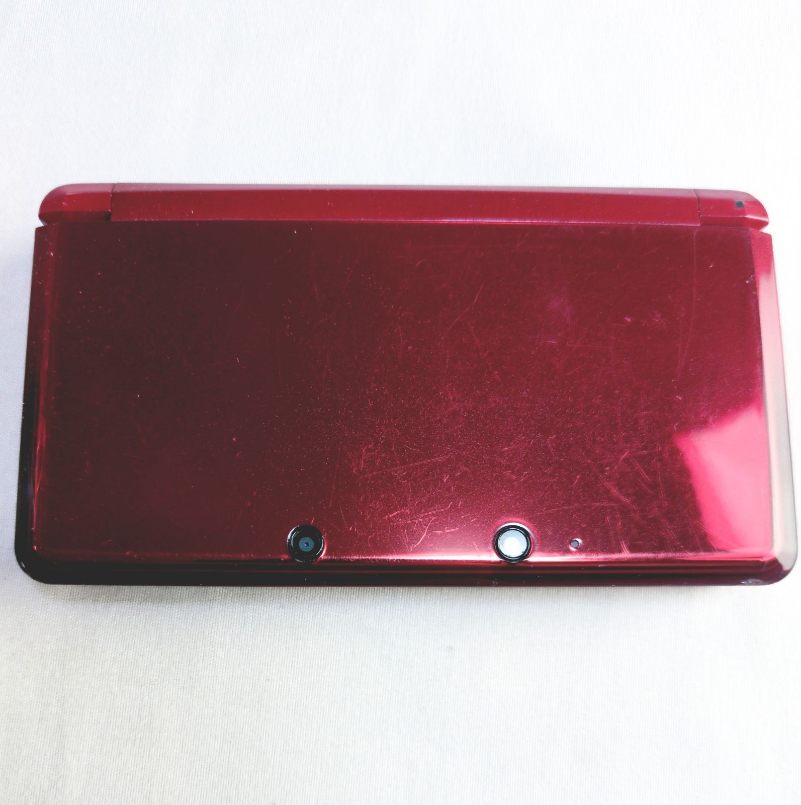 3DS レッド 動作良好 液晶焼けほぼ無し タッチスクリーン傷あり 8101-0270