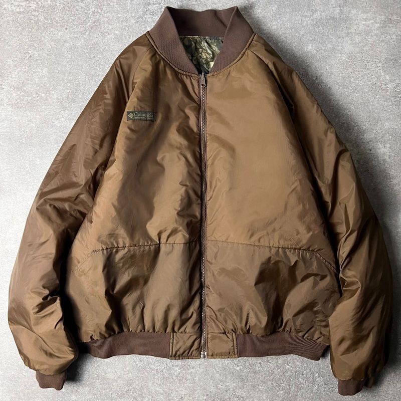 希少　90s Columbia リバーシブル　中綿　ボンバージャケット早い者勝ち 90s Columbia reversible nylon jacket【仙台店】 | What'z up