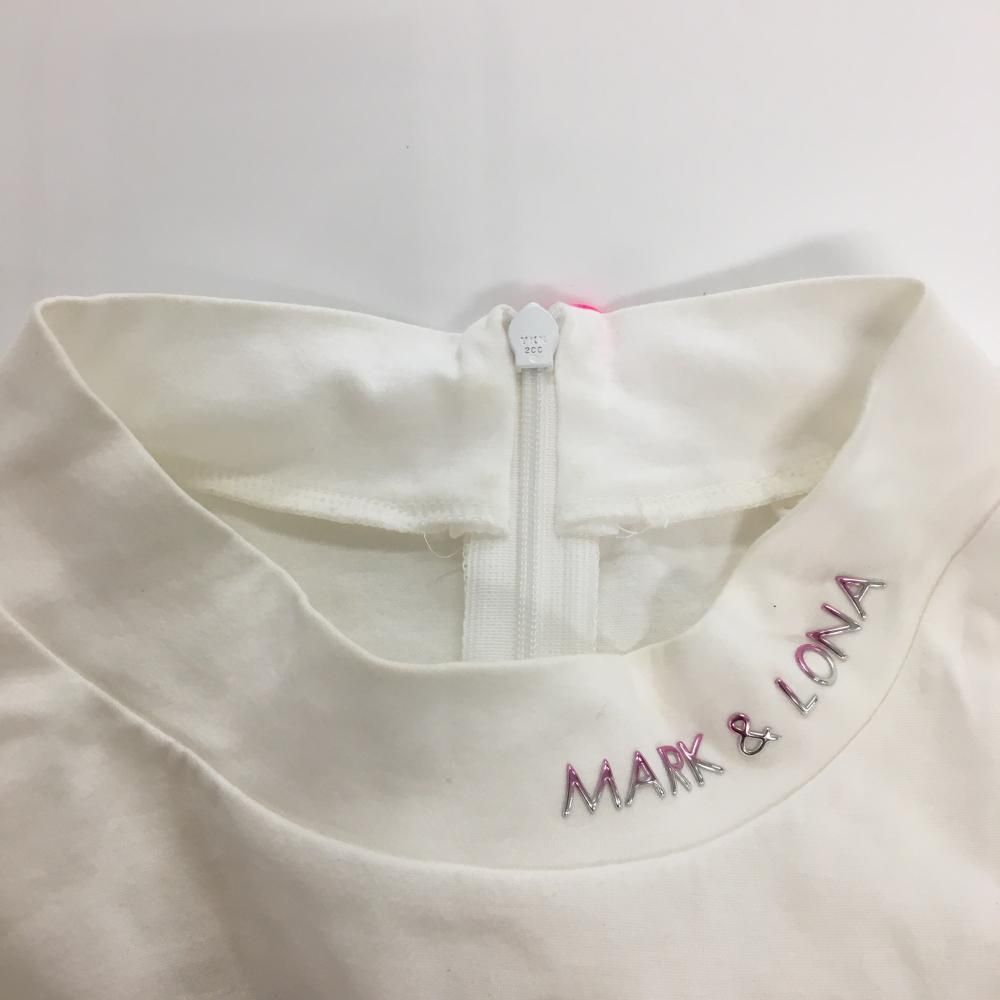 サイズ：M MARK&amp;LONA マークアンドロナ  ハイネック 長袖Tシャツ 起毛 スカル  ホワイト系 [240101495070] ゴルフウェア メンズ ストスト サイズ：M MARK&LONA マークアンドロナ ハイネック 長袖Tシャツ