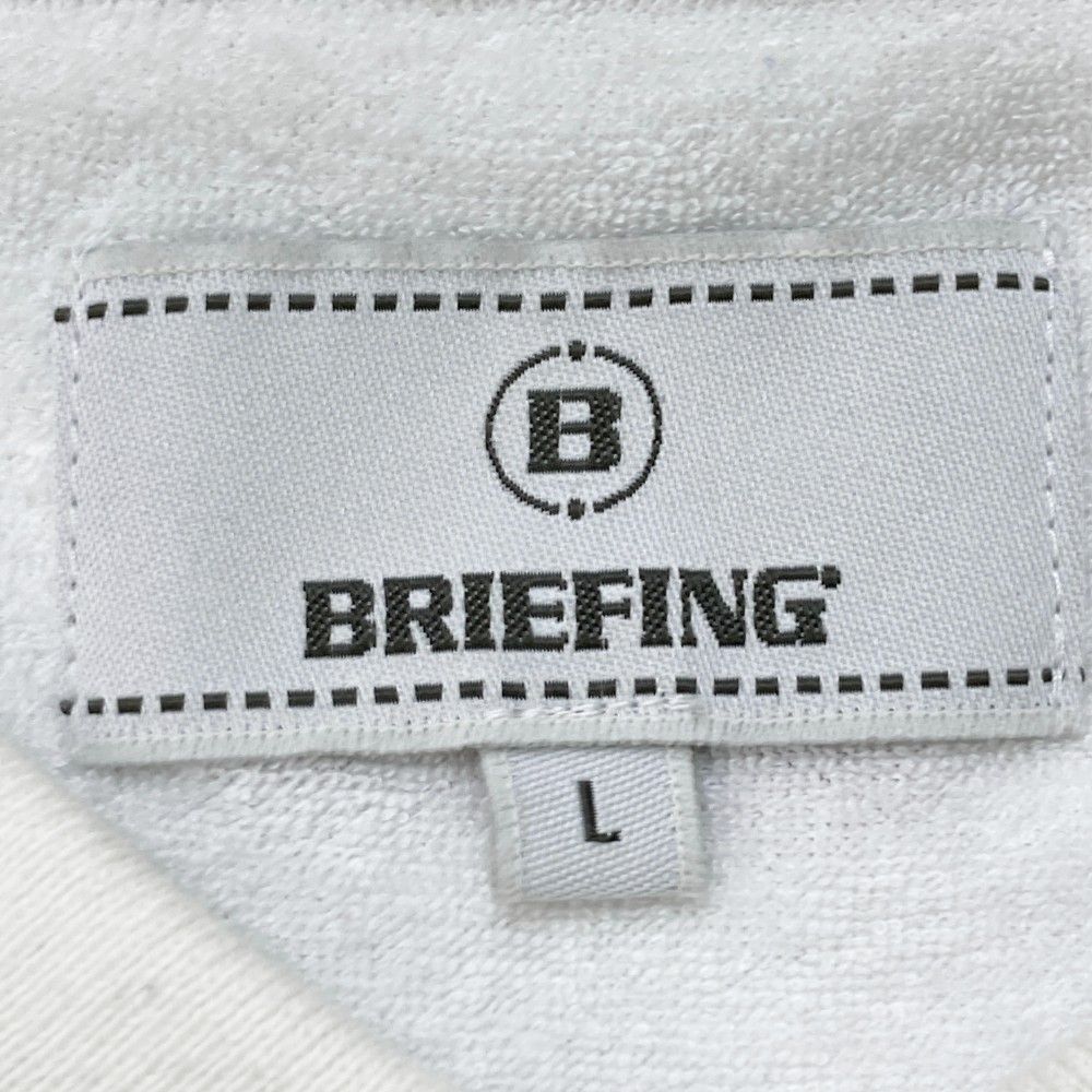 ブリーフィング　白ポロシャツ　パイル地　Lサイズ サイズ：L BRIEFING GOLF ブリーフィング 半袖ポロシャツ パイル