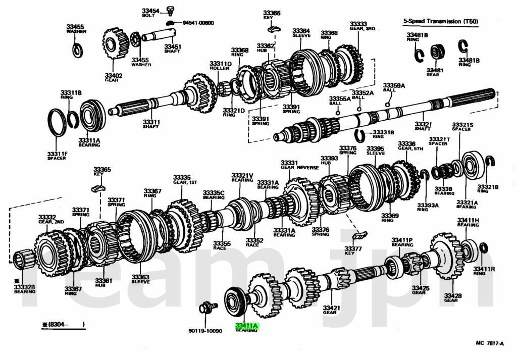 新品 トヨタ純正 AE86 トレノ カウンター ギヤ ギア フロント  