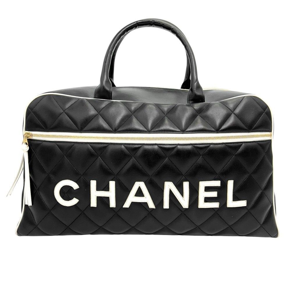シャネルスポーツライン　ココマーク　黒ブラックボストンバッグ　CHANEL シャネルボストンバッグ スポーツライン ブラックヴィンテージココマーク