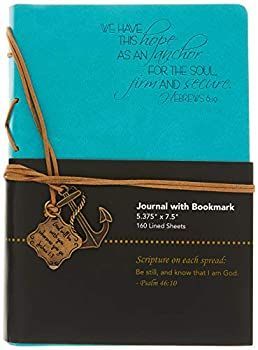 Divinity Boutique Journal Hope as an Anchor with Aqua Charm (22875)