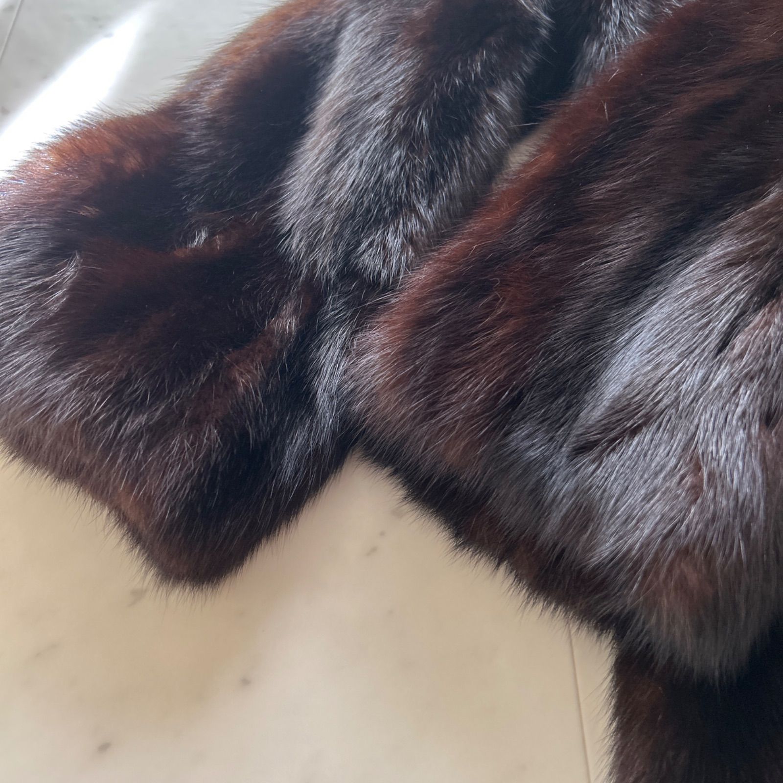 SOBOL ソボル 最高級 ロシアンセーブル 本毛皮 ハーフコート 13 濃茶