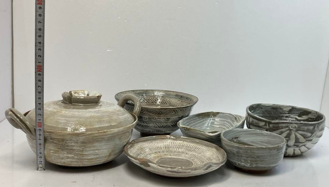 清水六兵衛 白泥象嵌食器