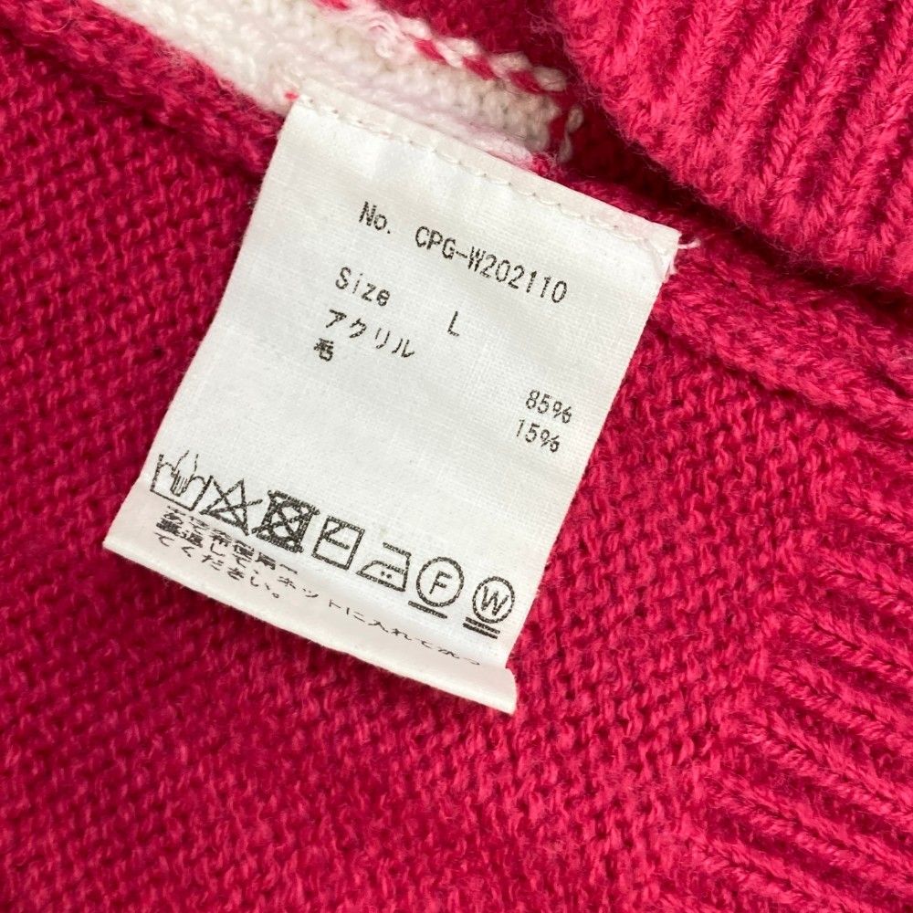 サイズ：L CPG GOLF シーピージーゴルフ  ニットセーター  ピンク系 [240101456700] ゴルフウェア レディース ストスト サイズ：L CPG GOLF シーピージーゴルフ ニットセーター ピンク