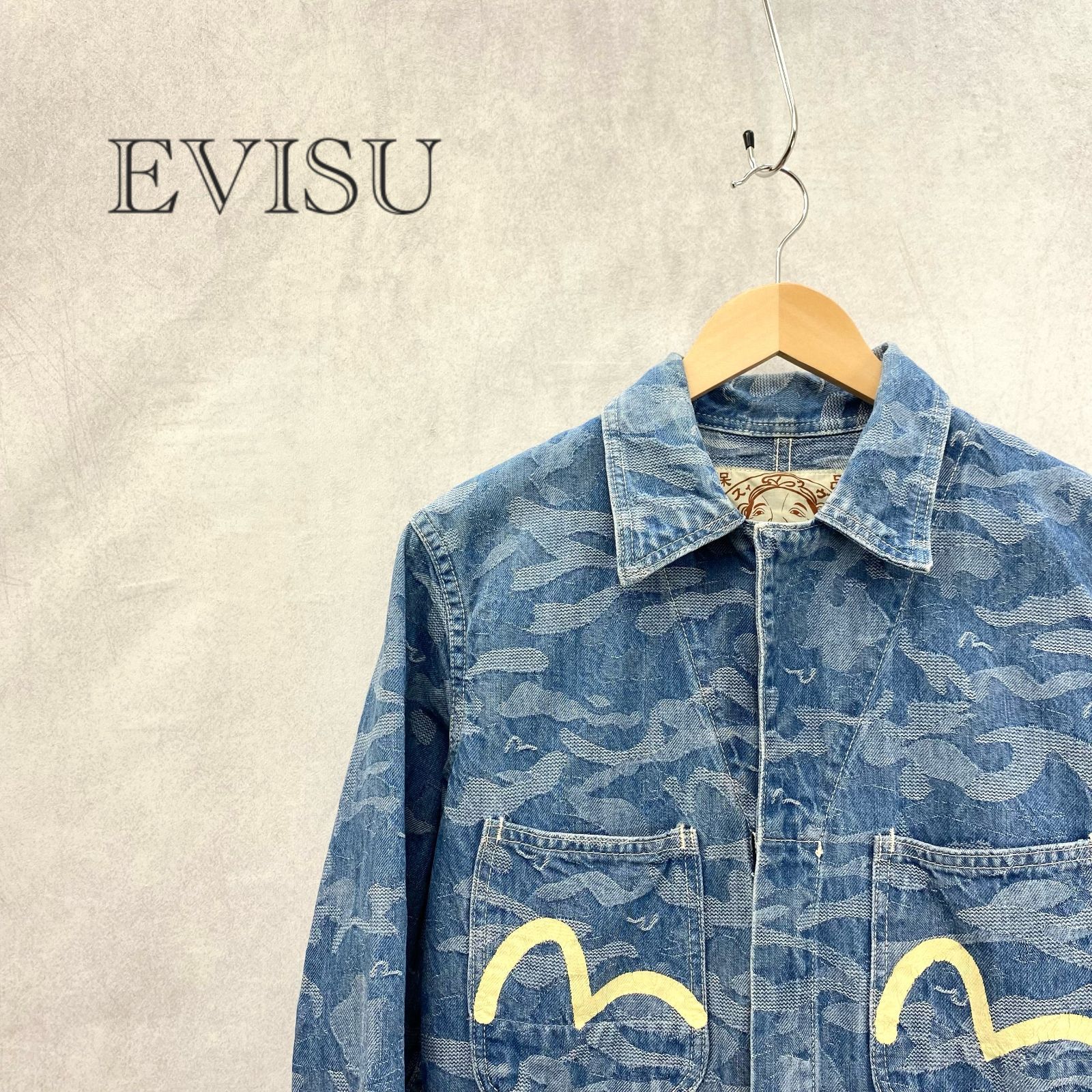 EVISU つなぎ オールインワン オーバーオール LOT1200 カモメ柄