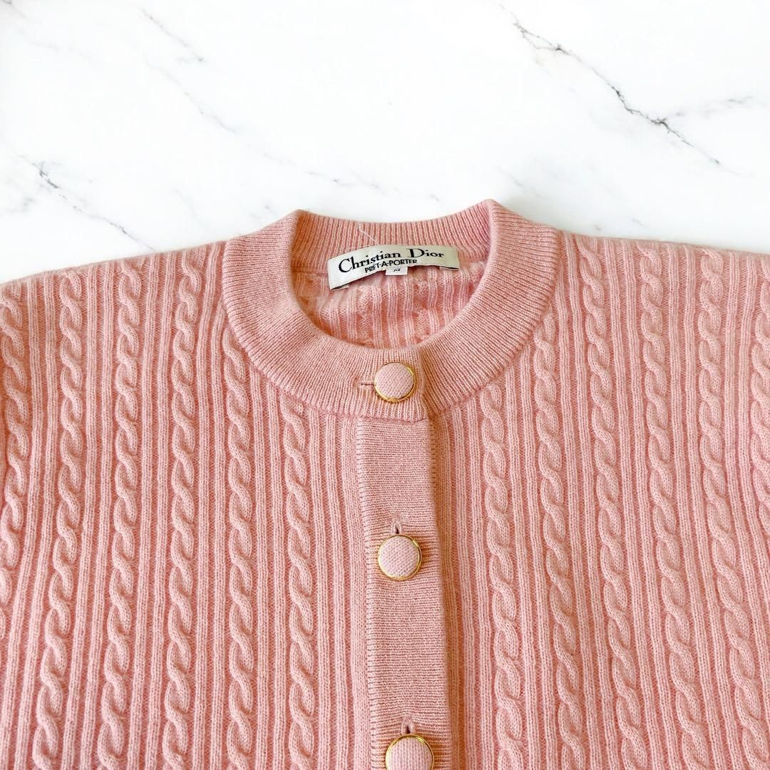 Dior ディオール カーディガン ピンク ニット セーター M〜L 希少人気
