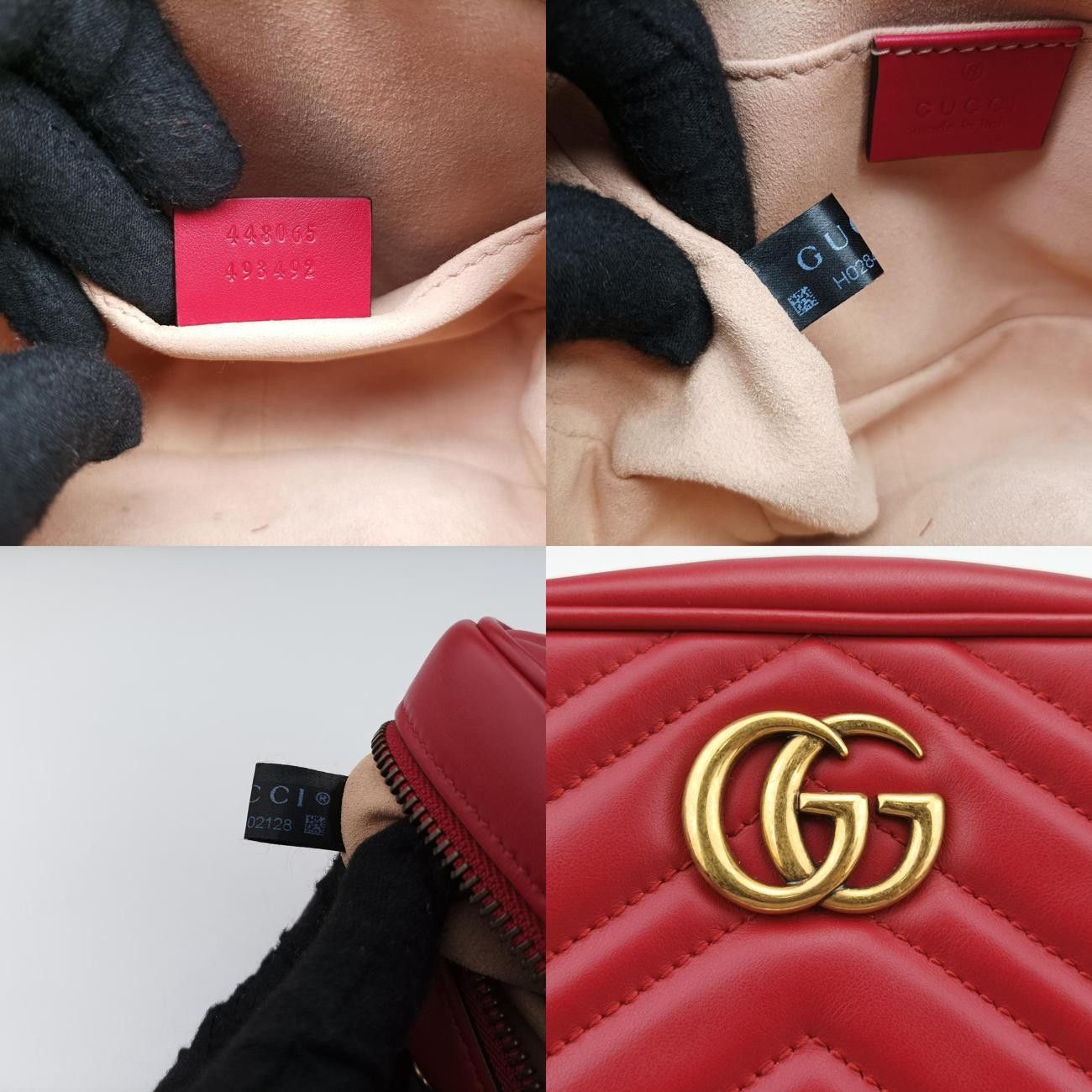 グッチGucciGGマーモントレッドレザー448065H028402128