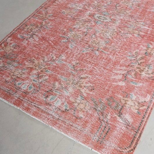 トルコ ヴィンテージラグ シャビー レッド ボヘミアン 北欧 ボヘミアン