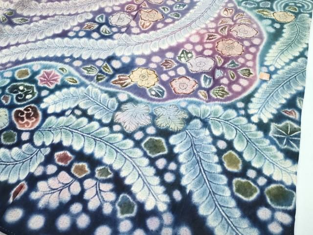 平和屋本店□極上 訪問着 作家物 辻が花 絞り 金通し地 逸品