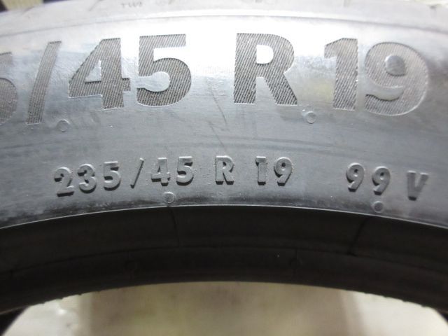 245/45R19 99V　コンチネンタル Premium Contact6　2019年式　９分山　１本