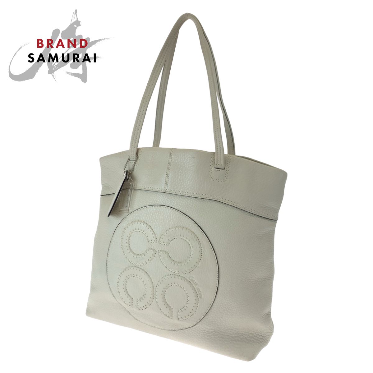 COACH コーチ オプアート ジュリア ホワイト 白 レザー 14967 トート 