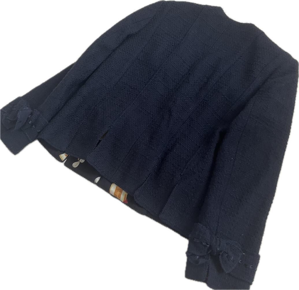 美品】INGEBORG インゲボルグ ピンクハウス ノーカラーツイード
