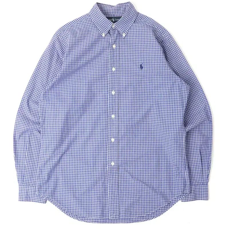ポロ Ralph Lauren ラルフローレン 青 ギンガム チェック クラシックフィット シャツ