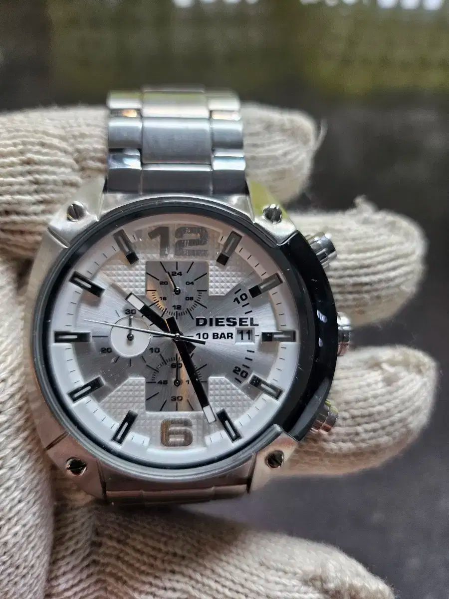 DIESEL シルバー クロノグラフ 時計 DIESEL クロノグラフ 腕時計 シルバー DIESEL(ディーゼル) メタル 時計