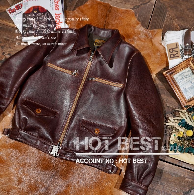 最高峰 2.0mmカウハイド 復刻40's ドイツ軍 ハルトマン フライト