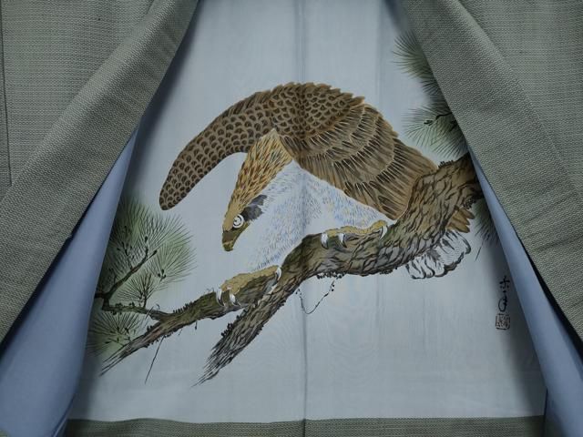 平和屋着物●男性　紬　アンサンブル　亀甲絣　正絹　逸品　未使用　AAAY7376ck 平和屋着物○男性 紬 アンサンブル 亀甲絣 正絹 逸品 未使用