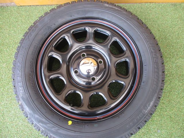 ハンコック スタッドレスタイヤ&アルミホイール 155/65R14 バリ溝