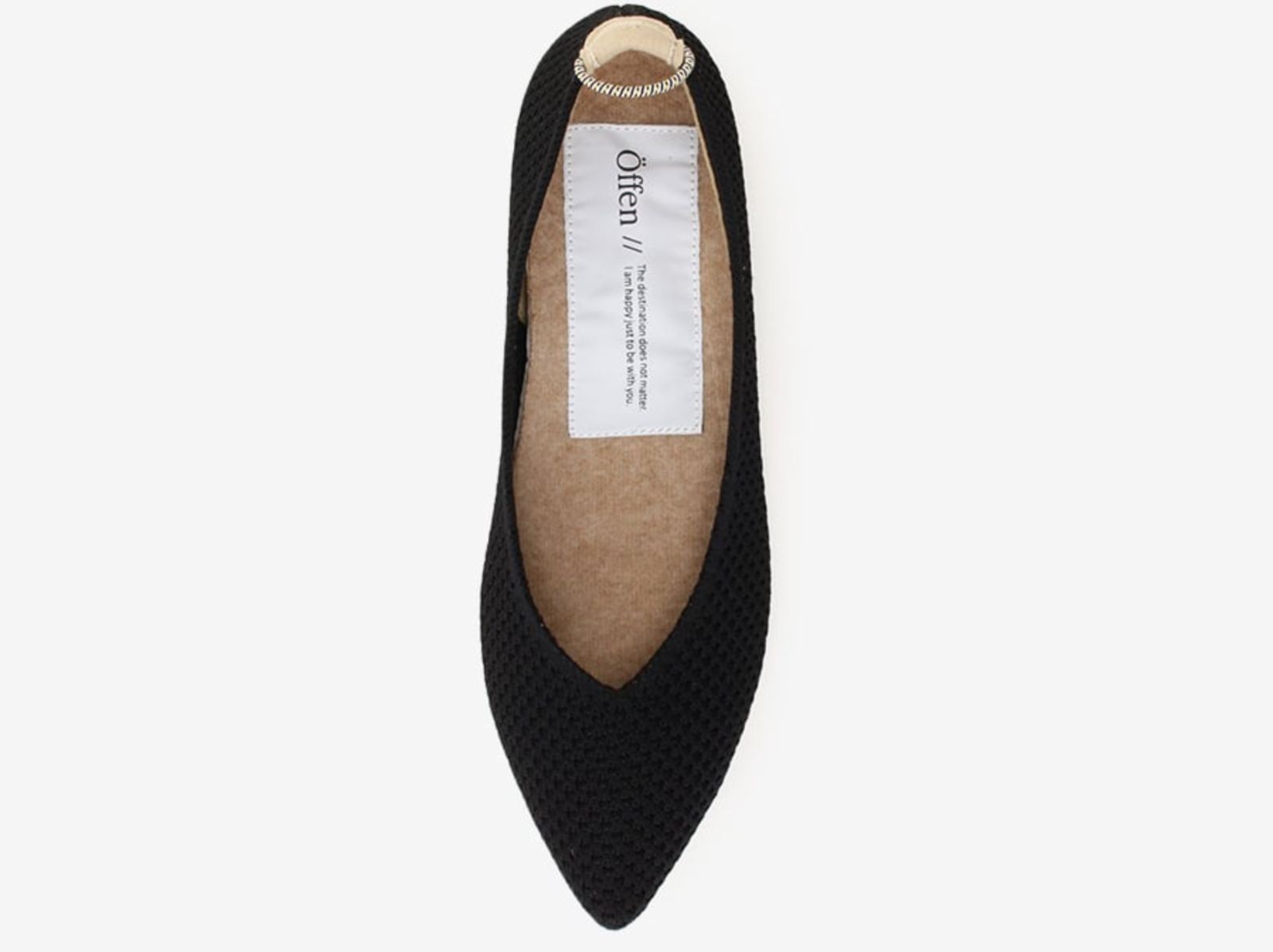 Öffen ブラック フラットシューズ 39 Öffen オッフェン pointed-LAND / BLACK ブラック 39サイズ 24.5