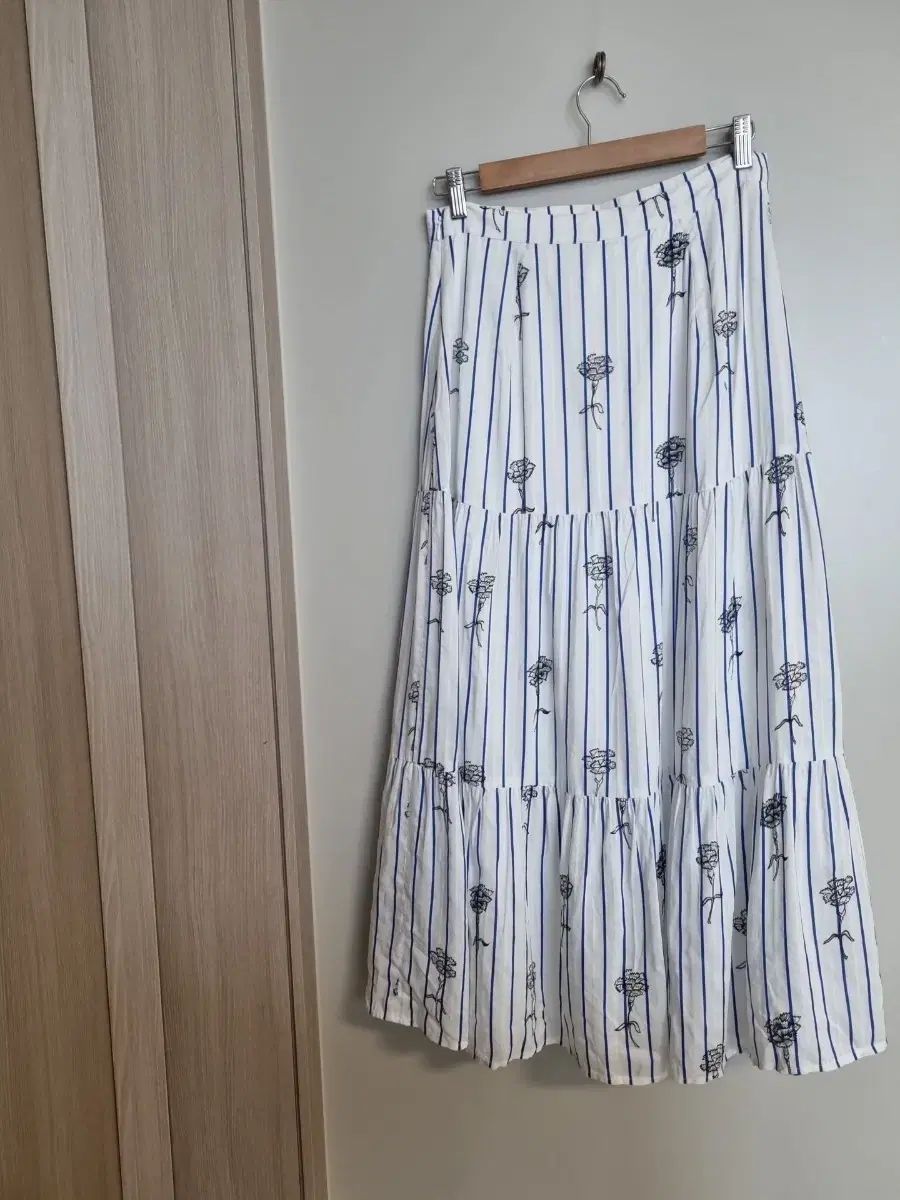 Club Monaco クラブモナコ ストライプ 花柄 ロング スカート